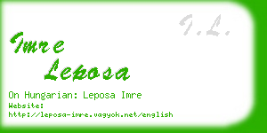 imre leposa business card